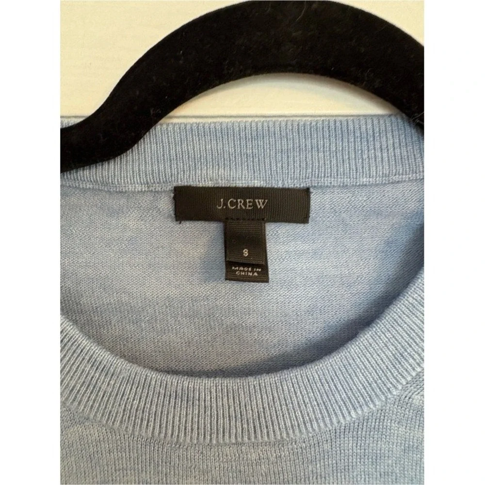 Women's J. Crew Light Blue 100% Merino Wool Crewneck Sweater Size Small